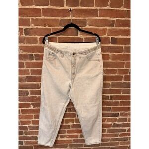 Lee Jeans Mens Beige Elastic Waist Straight‎ Leg Denim